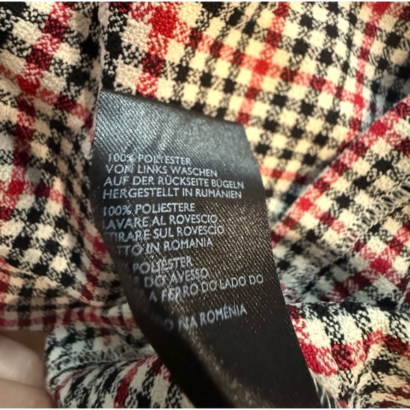 Urban Outfitters Plaid Pinafore Mini Dress Size Medium | Button Side Academia - Picture 11 of 12